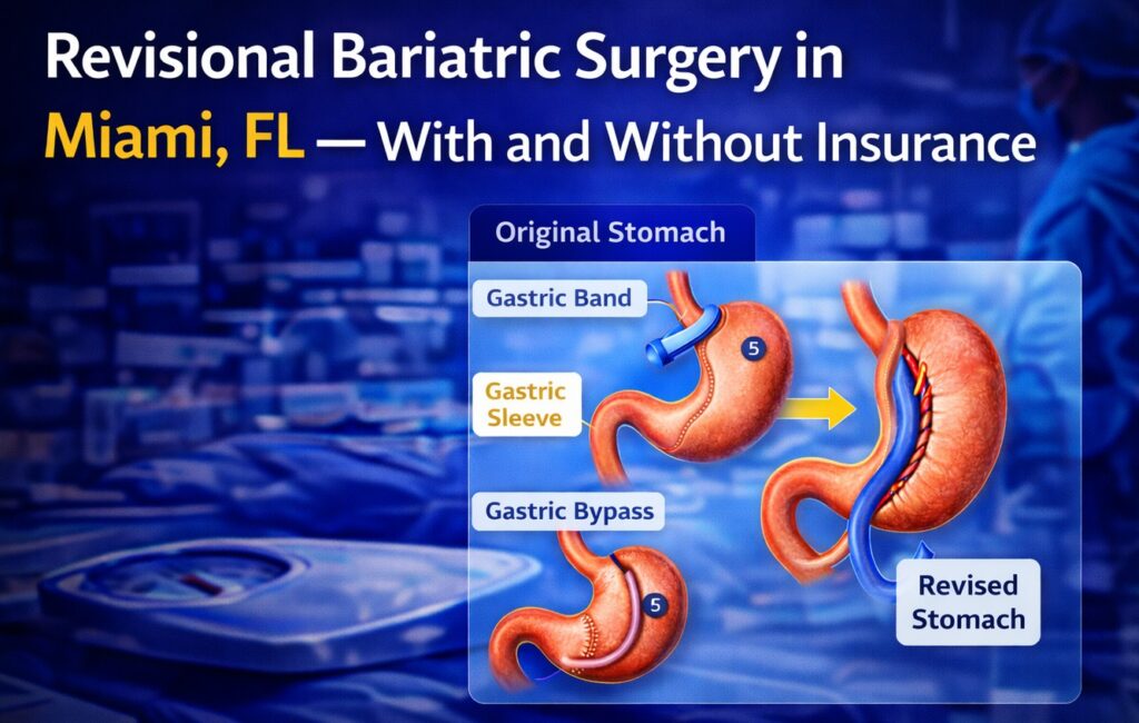 Revisional Bariatric Surgery in Miami, FL — With and Without Insurance Dr. Terushkin, MD, FACS - Affordable Pricing